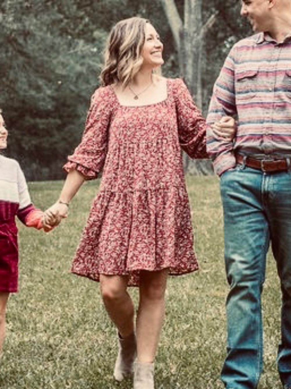 Maroon Floral Boutique Dress